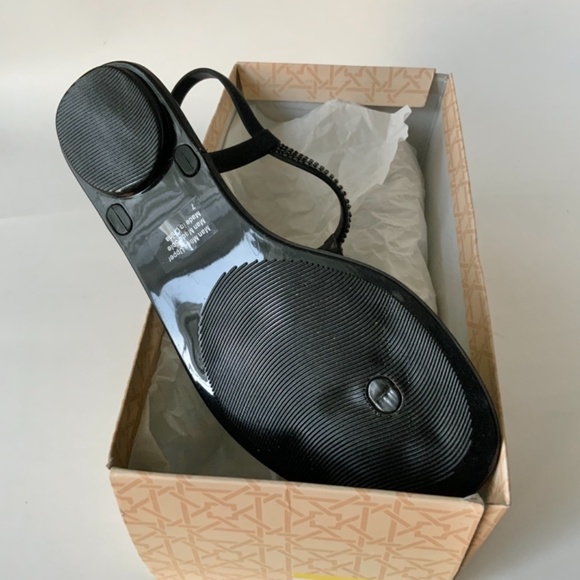 Jewel Badgley Mischka Thongs Sandals Black Jelly 7 - Picture 15 of 15